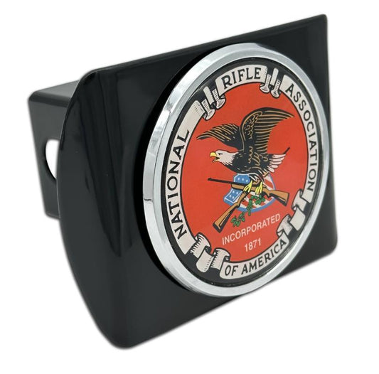 National Rifle Association Heritage 1871 Black Metal Hitch Cover