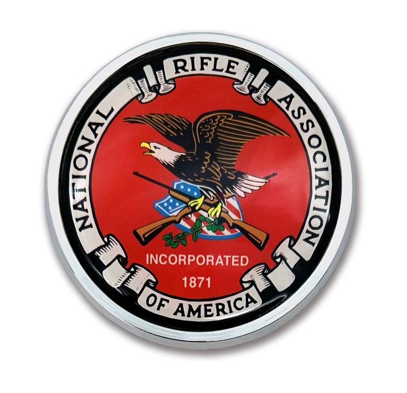 National Rifle Association NRA 3.25" x 3.25" Chrome Auto Emblem