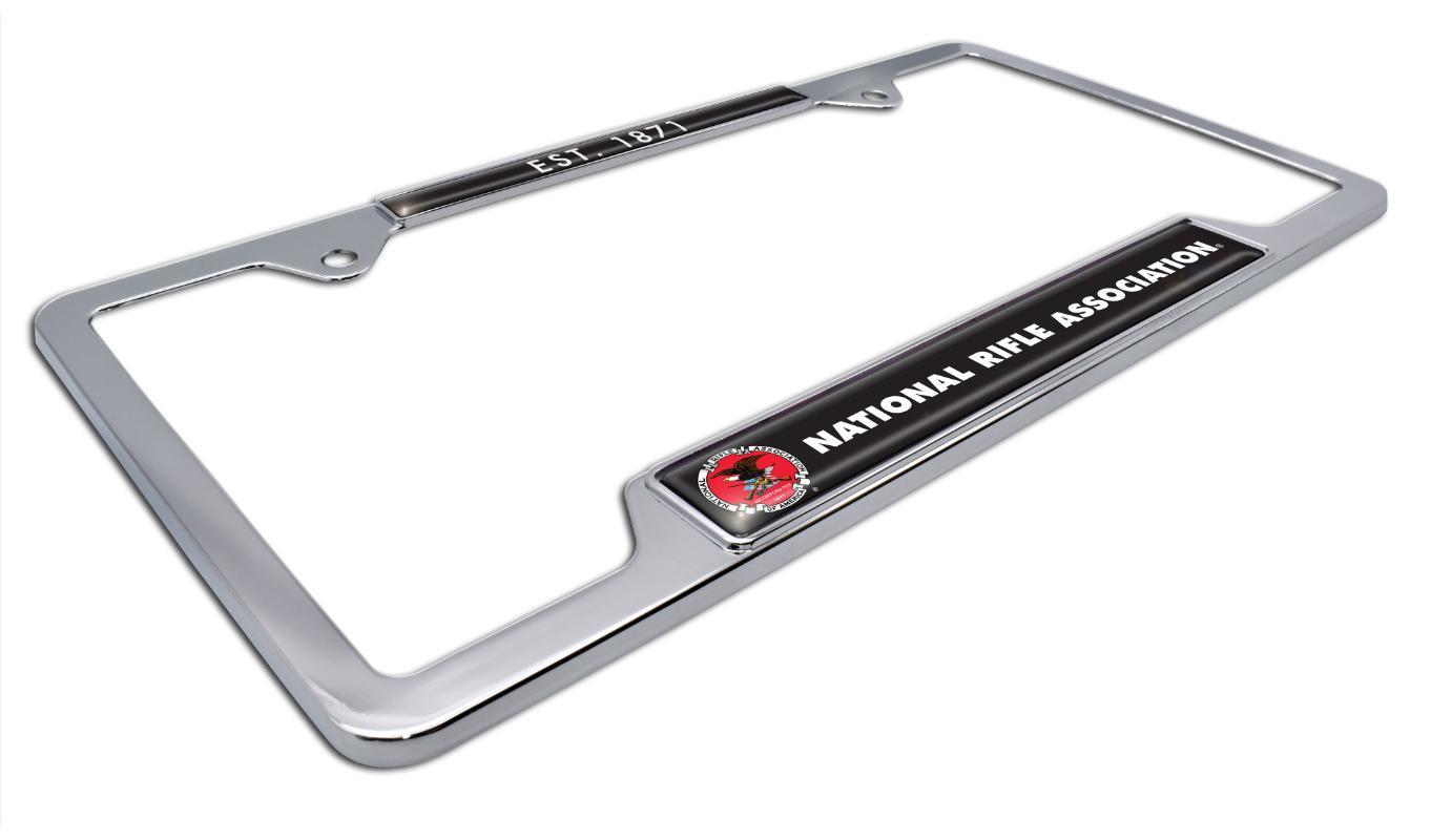 National Rifle Association NRA Heritage 1871 Open Chrome License Plate Frame
