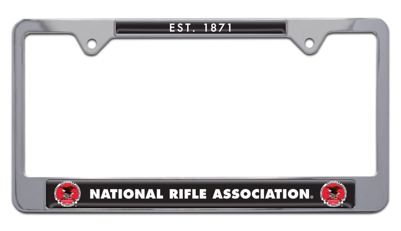 National Rifle Association NRA Heritage 1871 Chrome License Plate Frame