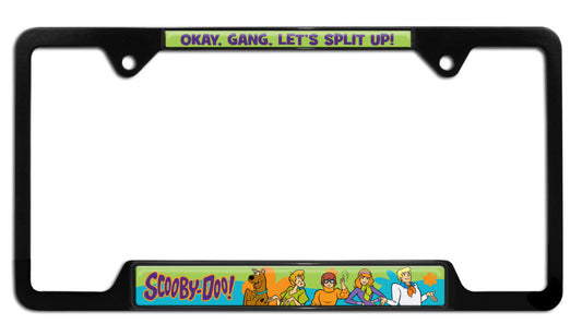Scooby-Doo Gang Black Metal Open Corners License Plate Frame