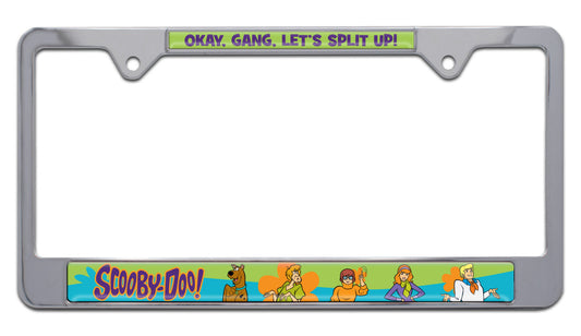 Scooby-Doo Gang Chrome Metal Standard License Plate Frame