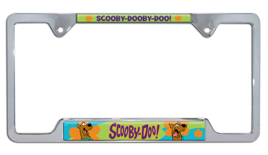Scooby-Dooby-Doo Open Corners Chrome License Plate Frame