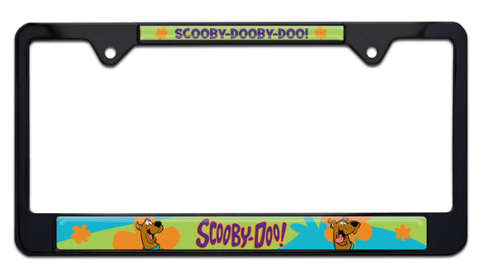 Scooby-Dooby-Doo Black Metal  License Plate Frame