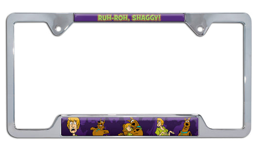 Scooby & Shaggy Open Corners Chrome License Plate Frame