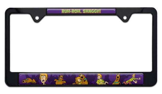 Scooby & Shaggy Black Metal Standard License Plate Frame