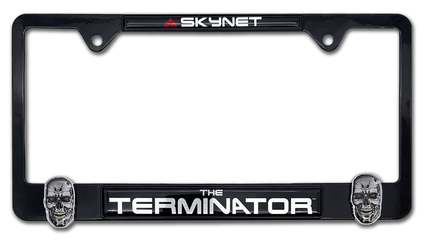 Terminator Skynet 3D Black Metal License Plate Frame