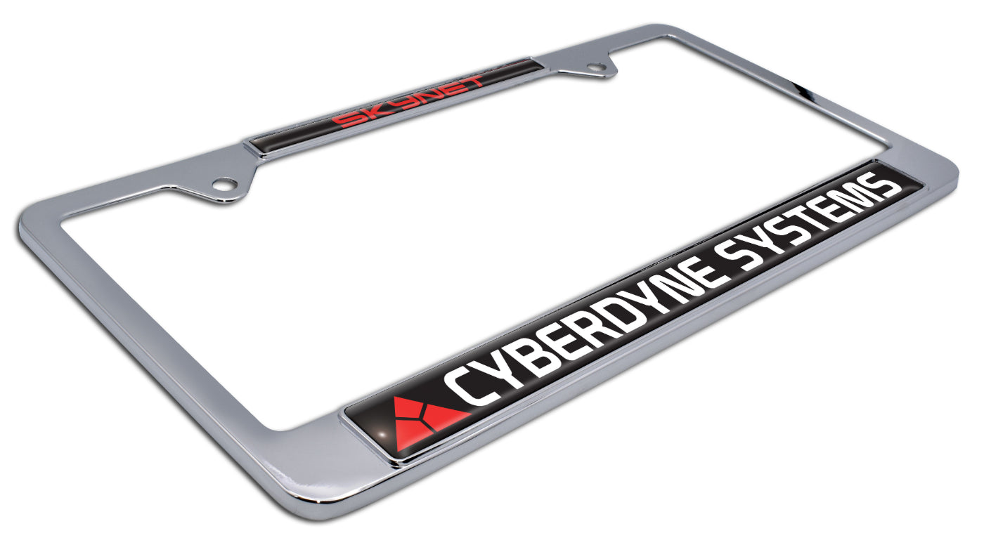 Terminator Cyberdyne Chrome Full Frame License Plate Frame