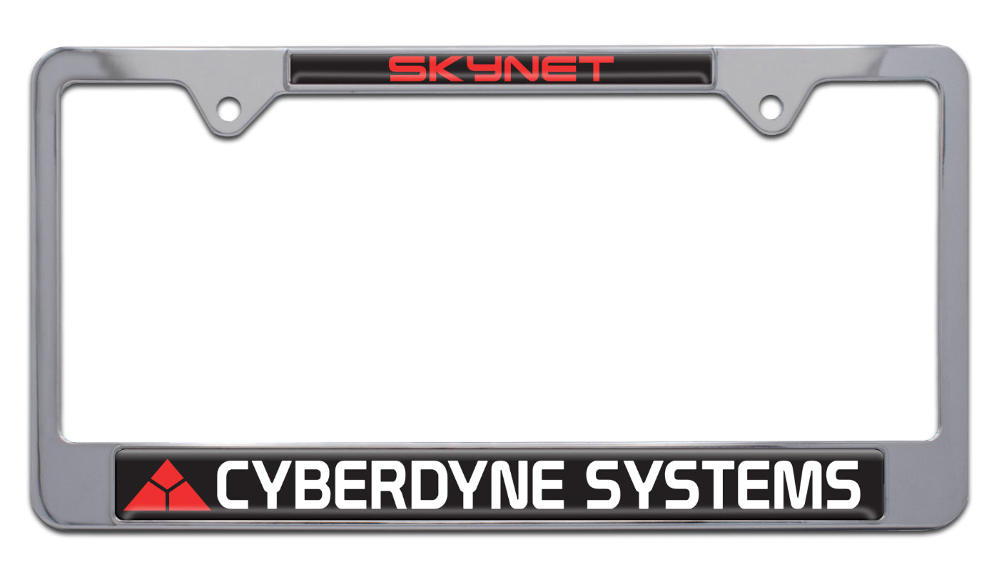 Terminator Cyberdyne Chrome Full Frame License Plate Frame